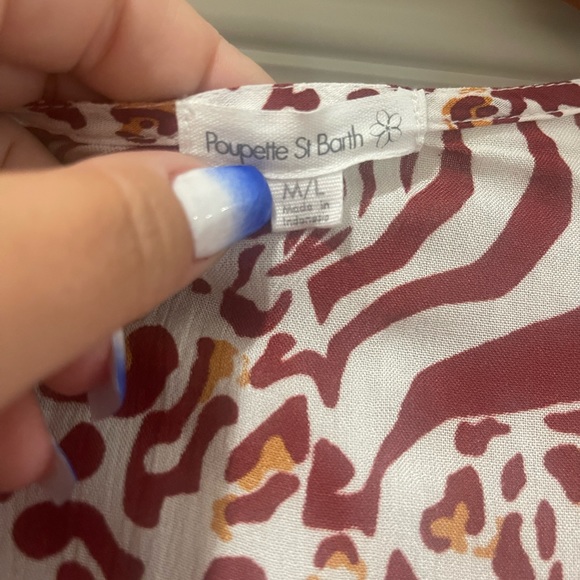 Poupette St Barths animal print short sleeve maxi dress - Picture 3 of 3